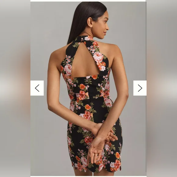 Anthropologie Black Floral Dress - Picture 3 of 4